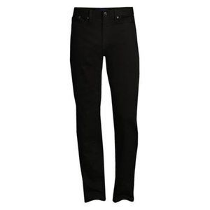 NWT LANDS' END MEN'S STRAIGHT 5 POCKET DENIM JEANS‎ BLACK 30X30